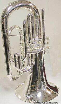 Bb Silver MARCHING EUPHONIUM Double Bracing HUGE SOUND Special School band Sale