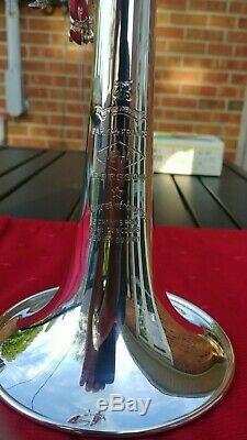 Besson Meha Trumpet, silver plate, key of C, built by Kanstul. Includes case