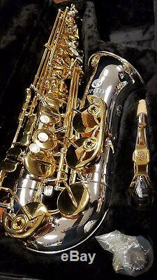 Brand New Jupiter JAS1100SG (Silver/Gold) Alto Saxophone Outfit + $200 Reeds