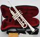Brand New Professional Reverse Leadpipe Trumpet Horn Silver Free Shipping