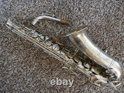 Buescher Aristocrat Series II Silver Plated Big B Alto Saxophone Norton Springs
