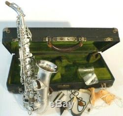 Buescher CURVED SOPRANO Saxophone, Silver Plated, Vintage, Low Pitch, Play READY