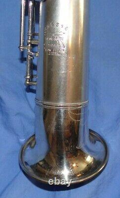 Buescher Tipped Bell Bb SILVER PLATED Soprano Sax VERY RARE