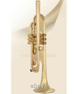 Built-in Mouthpiece Customized Trumpet Heavy Horn 5.24'' Bell 1.9KG With Case