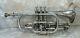 C G Conn Silver Cornet 1902 The Wunder Model With Case, Mouthpiece And Baffle