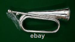 CC Professional British Army Bb Bugle Silver Plated Tune able/Bb Bugle Silver