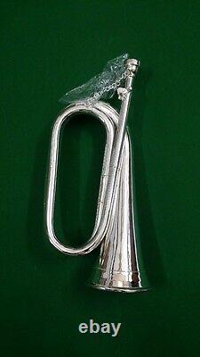 CC Professional Silver plated, Tuneable Bugle with Mouthpiece/Bb Tune able Bugle