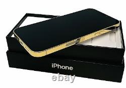 CUSTOM 24K Gold Plated Apple iPhone 12 Pro MAX 128 GB Silver Unlocked