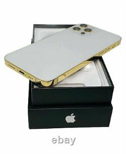 CUSTOM 24K Gold Plated Apple iPhone 13 Pro 1 TB Silver Unlocked CDMA GSM