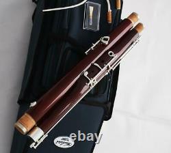 Concert Heckel system Maple Wooden Bassoon Silver Plated C key For Professional