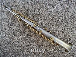 Conn New Wonder II Bb Soprano Saxophone 1929 Silver Plate Gold Plated Keys 226k