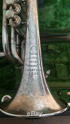 Cornet, Keefer, Bb, Silver plate and Gold washed 1917/1918