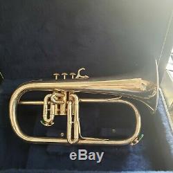 Couesnon Paris France Flugelhorn Silver Excellent Shape Ready To Play