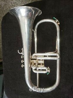 Couesnon Paris France Flugelhorn Silver Excellent Shape Ready To Play