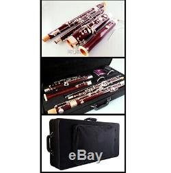Customized Pro Maple Bassoon Heckel system C Keys Silver Plated NewithCase