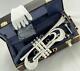 Customized Silver Plating Trumpet Professional Flumpet Horn + Case Mouthpiece