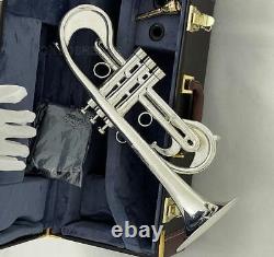Customized Silver plating Trumpet Professional flumpet horn + Case mouthpiece