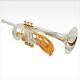 Customized Series Silver 24k Gold Plated Trumpet Flumpet Bb Horn With Case