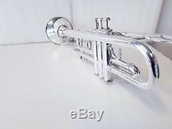 E-BENGE RESNO TEMPERED BELL CG USA Bb TRUMPET SILVER PLATED