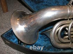 Early Conn 5 Valve Baritone? Euphonium Double Bell Vintage Rare-ONE OWNER WithCASE