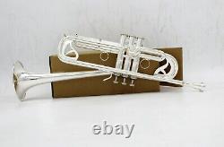 Eastern music Pro Bb key silver plated trumpet bell upward type