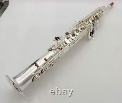 Eastern music pro silver plated Bb neck built in straight straight saxophone