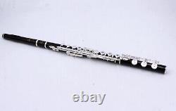Ebony Grenadilla body silver Plated key Open hole B foot Split E C key Flute