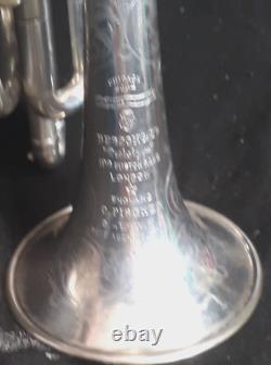 Excellent Antique Besson & Co. Cornet'PROTOTYPE' Silver Plated 1880S #75382