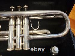Extremely Nice Bach Stradivarius 180S37 Silver Trumpet-Double Case, Chem Clean