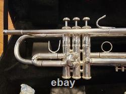 Extremely Nice Bach Stradivarius 180S37 Silver Trumpet-Double Case, Chem Clean