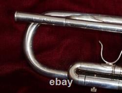 F. E. Olds Custom Crafted model Bb trumpet with case silverplated. #848216