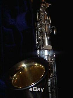 Fabulous 1927-1928 C G Conn Chu Silver Band Ready Alto Sax Saxophone
