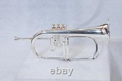 Flugelhorn silver + gold finish BB pitch with Hard case And Mouthpiece