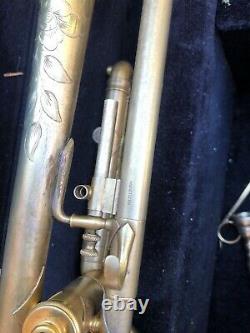 Frank Holton Model Llewellyn Trumpet Gold Plated Finish