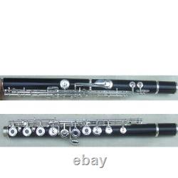 Funion Professional Ebony Flute Set C Key 16 Open silver Plated Cupronickel Key