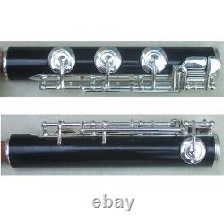 Funion Professional Ebony Flute Set C Key Open Silver Plated Cupronickel Key