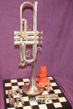 GETZEN ETERNA C/Bb Trumpet Silverplated with mouthpiece and case