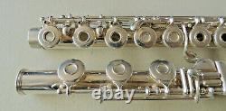 Gemeinhardt 3SB Custom Silver Flute Ser 707876 Gold Lip Plate Good Condition