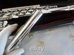 Gemeinhardt All Solid Silver Flute Gold Plated Lip Professional Open Hole B Foot