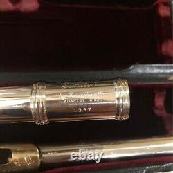 Gemeinhardt KGM LTD Custom solid silver Professional Flute, gold lip plate