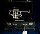 Getzen Capri Piccolo Trumpet With Case And Bb And A Leadpipes, Silver Plated