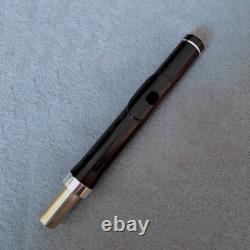 Handmade Professional Ebony Wood Flute 17 Hole Silver Key B Foot withCase 2021 NEW