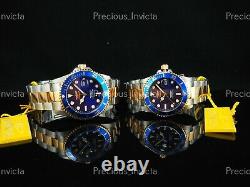 Invicta 38mm & 42mm Men's & Women's Pro Diver Two Tone Quartz Two Watches Set