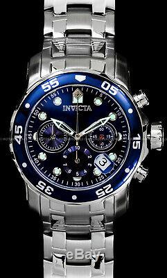 Invicta 48mm Pro Diver Scuba Chronograph Blue Dial Stainless Steel 200MT Watch