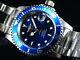 Invicta Men Original Coin Edge Pro Diver Nh35 Automatic Silvertone Ss Blue Watch