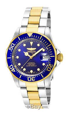 Invicta Men's Watch Pro Diver Automatic Blue Dial Two Tone Steel Bracelet 17042
