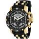 Invicta Men's Watch Pro Diver Black And Silver Dial Yellow Gold Case 37717