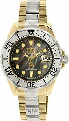 Invicta Pro Diver Automatic Black Mother of Pearl Two-tone Mens Watch 16034