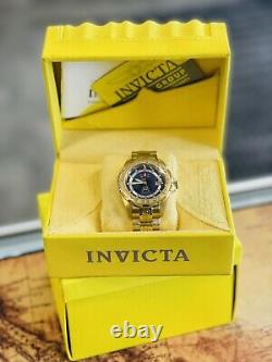 Invicta Pro Diver GMT Blue Dial 18kt Gold-plated Men's Watch 44MM 5128