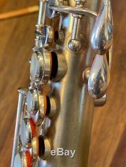 KING CURVED Soprano Saxophone Nr 123986 in Silver Repadded PERFECT Ships FREE